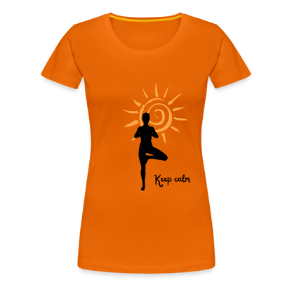 Frauen Premium T-Shirt - Keep calm - Orange