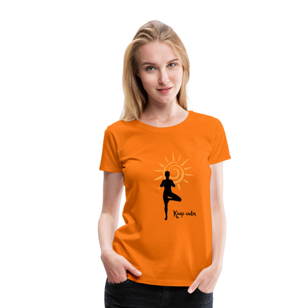 Frauen Premium T-Shirt - Keep calm - Orange