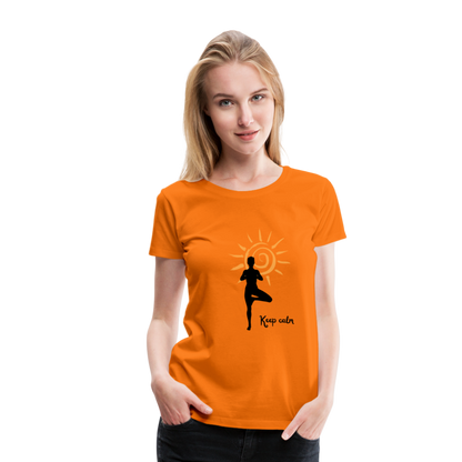 Frauen Premium T-Shirt - Keep calm - Orange