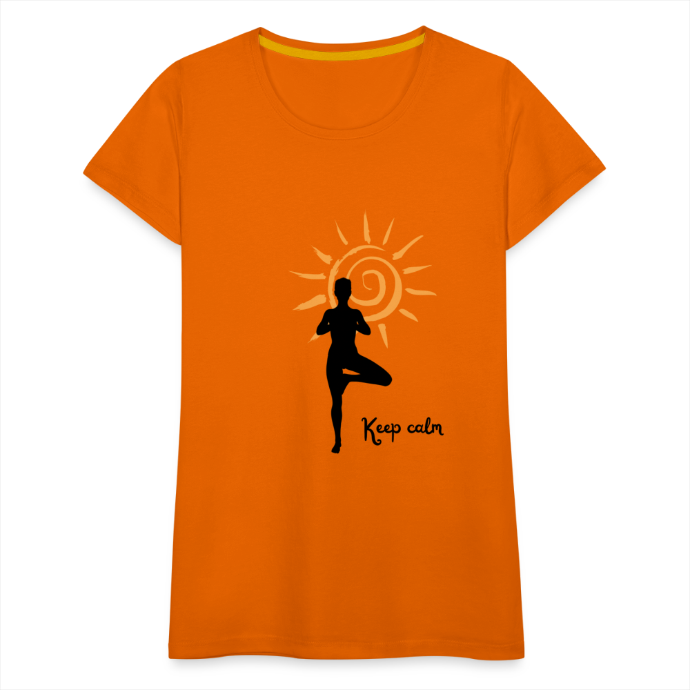 Frauen Premium T-Shirt - Keep calm - Orange