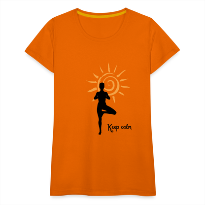 Frauen Premium T-Shirt - Keep calm - Orange