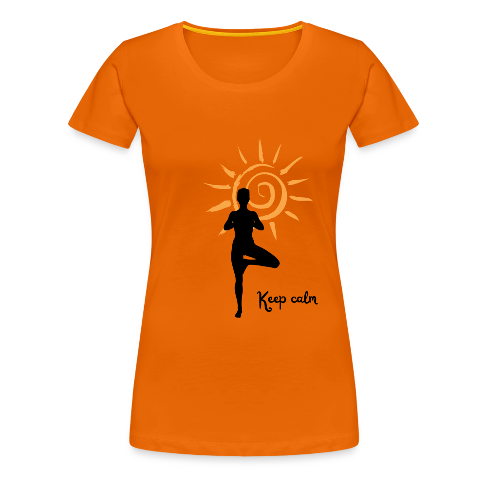 Frauen Premium T-Shirt - Keep calm - Orange