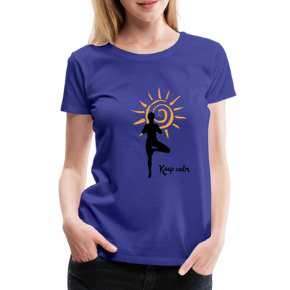 Frauen Premium T-Shirt - Keep calm - Königsblau