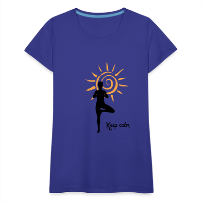 Frauen Premium T-Shirt - Keep calm - Königsblau