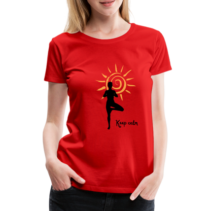 Frauen Premium T-Shirt - Keep calm - Rot