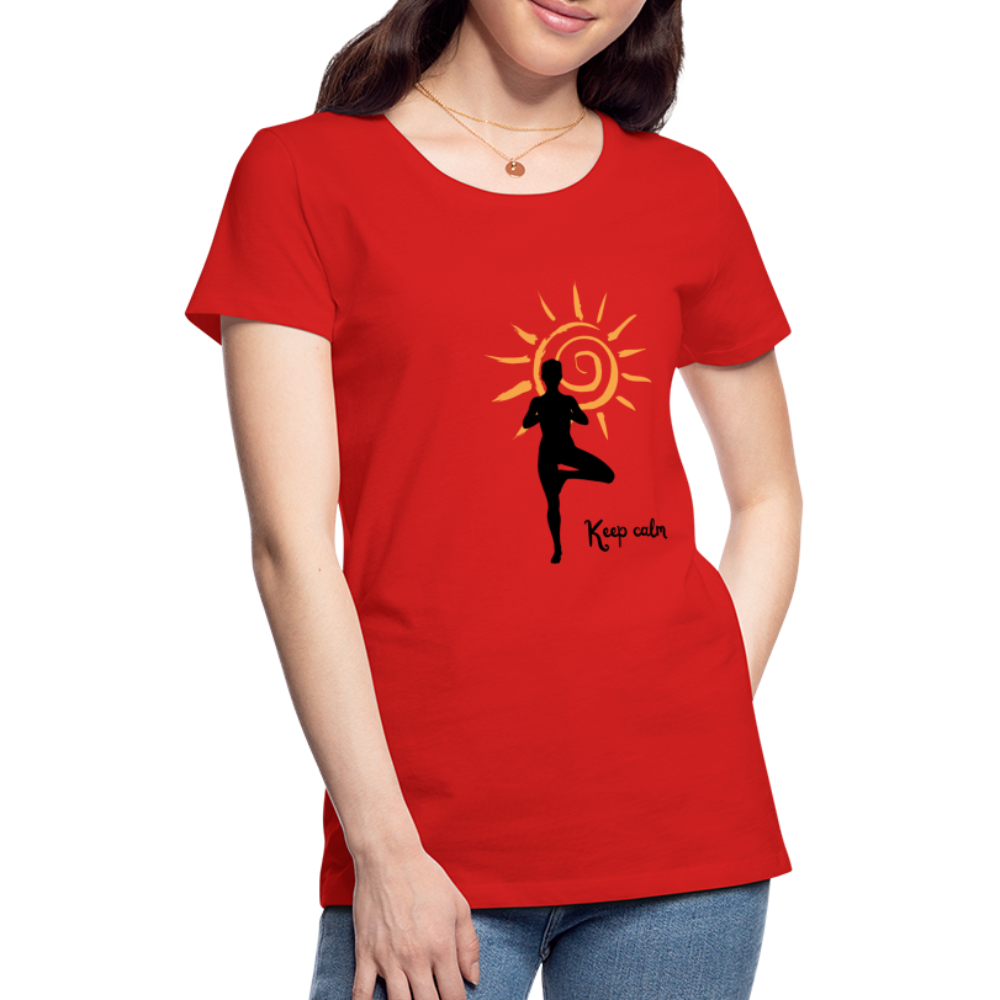 Frauen Premium T-Shirt - Keep calm - Rot