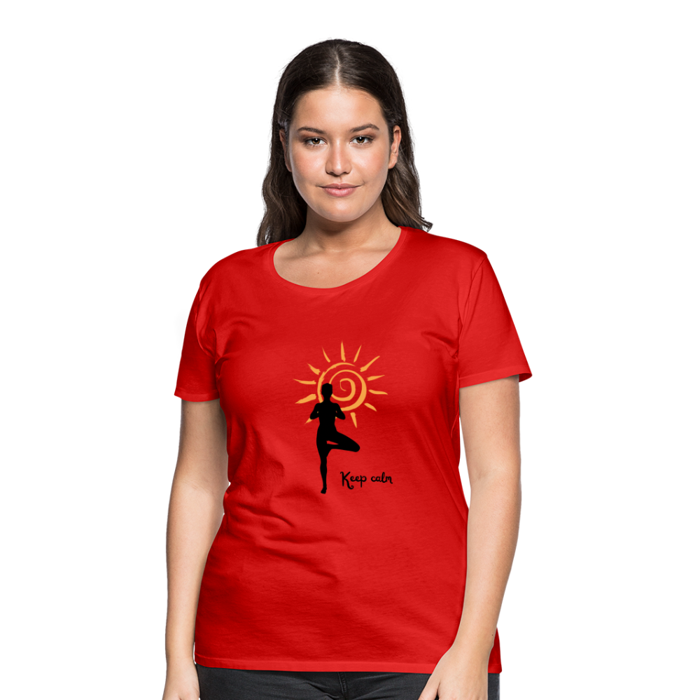 Frauen Premium T-Shirt - Keep calm - Rot