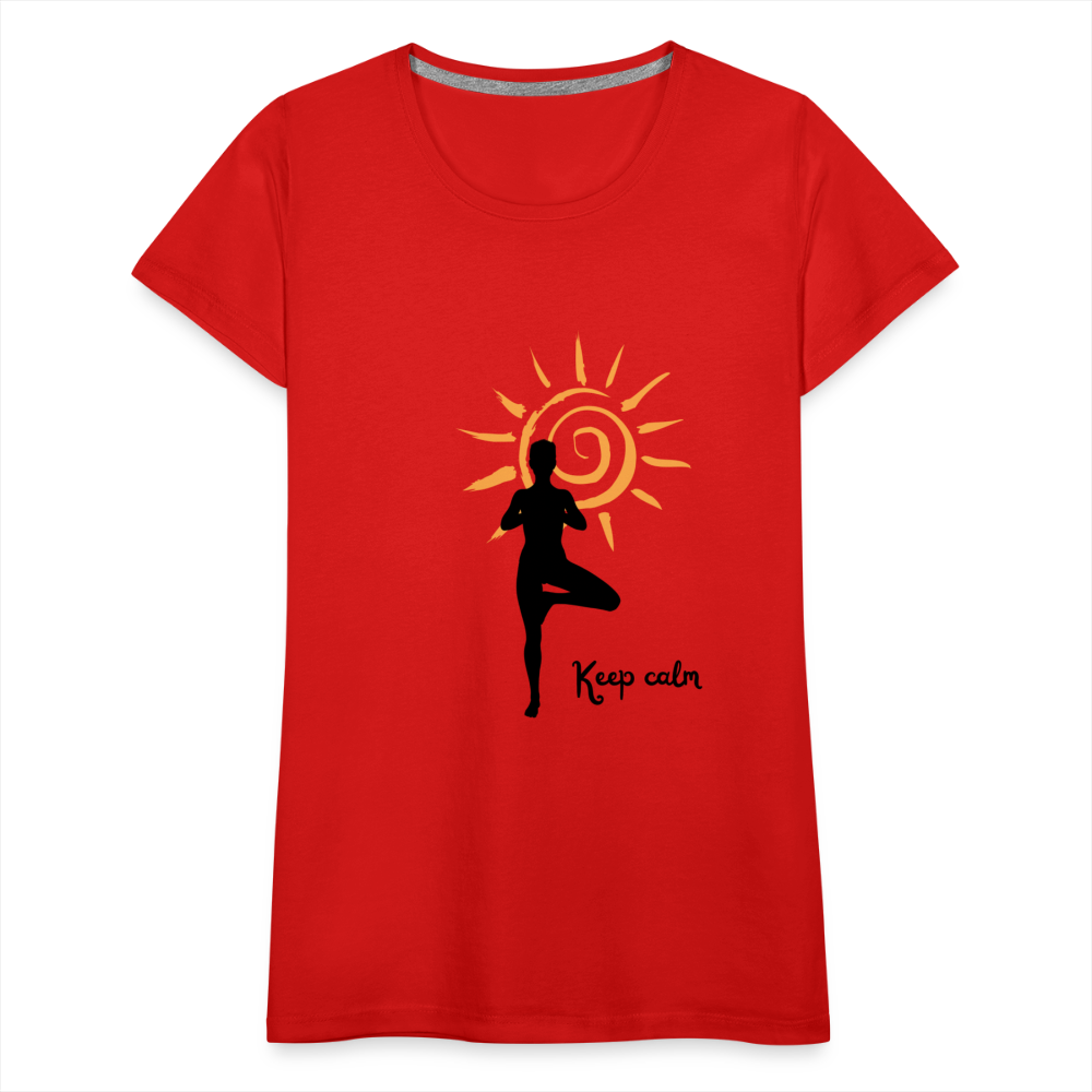 Frauen Premium T-Shirt - Keep calm - Rot