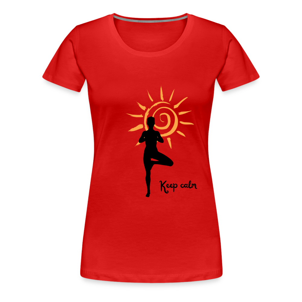 Frauen Premium T-Shirt - Keep calm - Rot