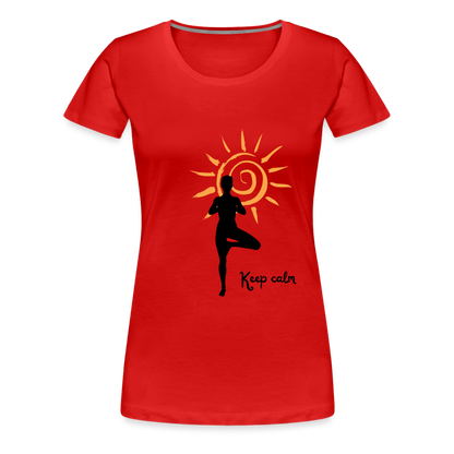 Frauen Premium T-Shirt - Keep calm - Rot