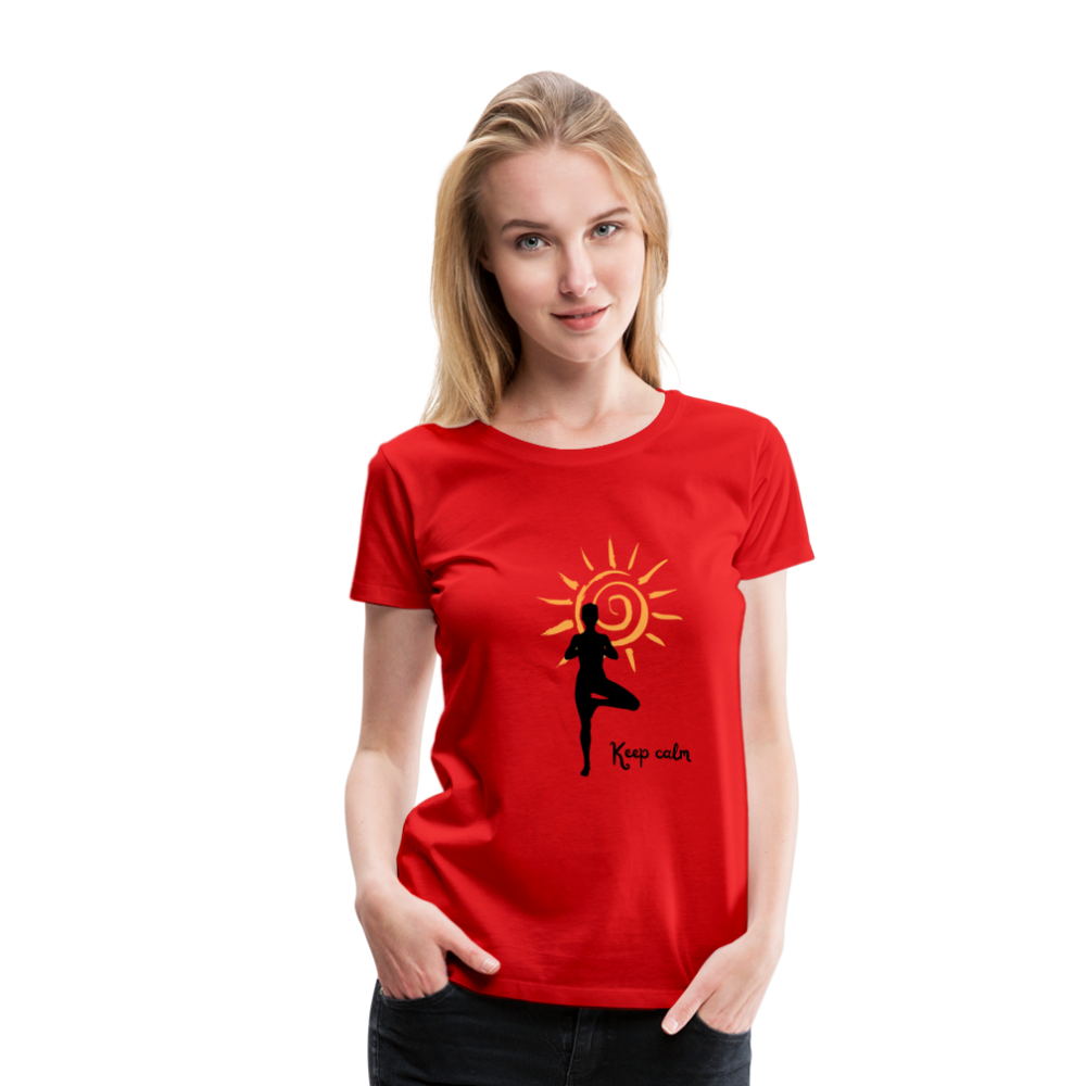 Frauen Premium T-Shirt - Keep calm - Rot