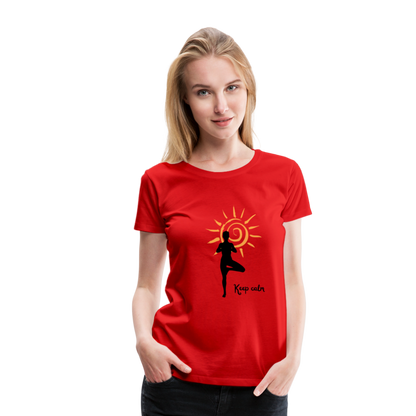 Frauen Premium T-Shirt - Keep calm - Rot