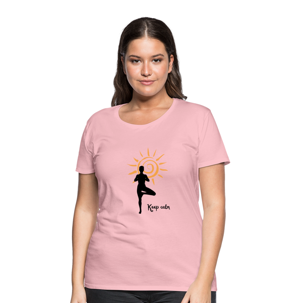 Frauen Premium T-Shirt - Keep calm - Hellrosa