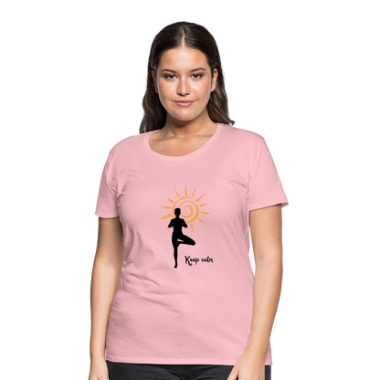 Frauen Premium T-Shirt - Keep calm - Hellrosa