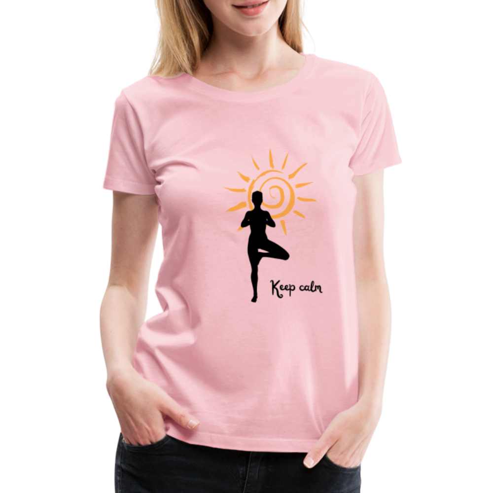 Frauen Premium T-Shirt - Keep calm - Hellrosa