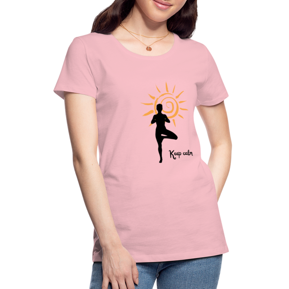 Frauen Premium T-Shirt - Keep calm - Hellrosa