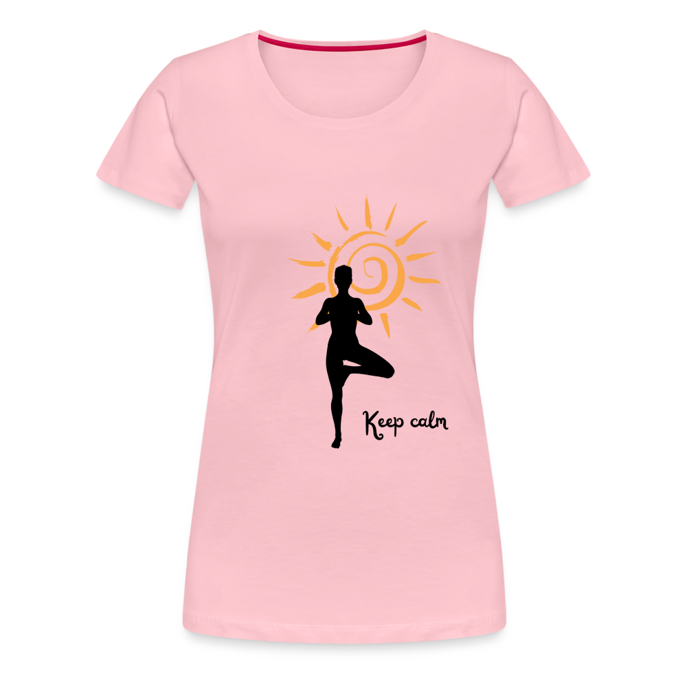 Frauen Premium T-Shirt - Keep calm - Hellrosa