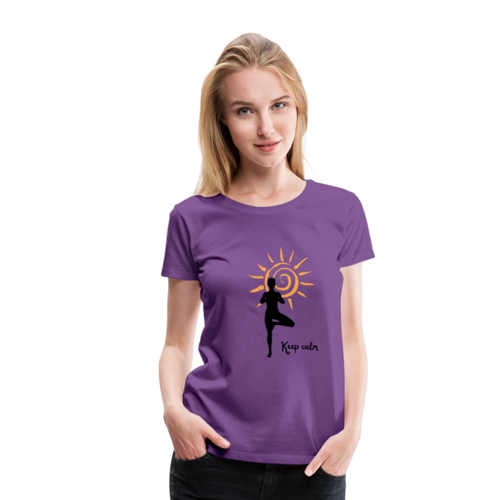 Frauen Premium T-Shirt - Keep calm - Lila