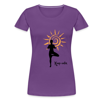 Frauen Premium T-Shirt - Keep calm - Lila