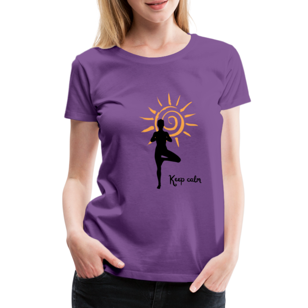 Frauen Premium T-Shirt - Keep calm - Lila