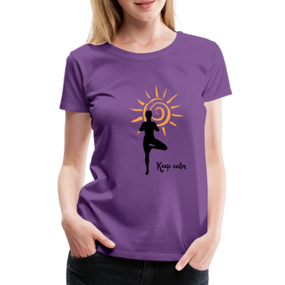 Frauen Premium T-Shirt - Keep calm - Lila