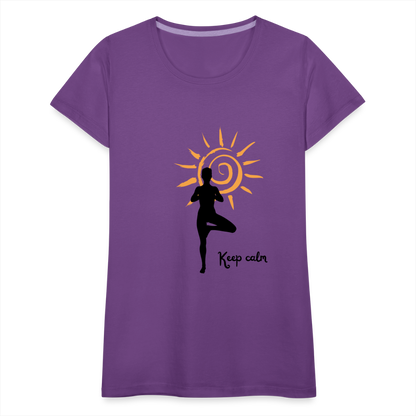 Frauen Premium T-Shirt - Keep calm - Lila