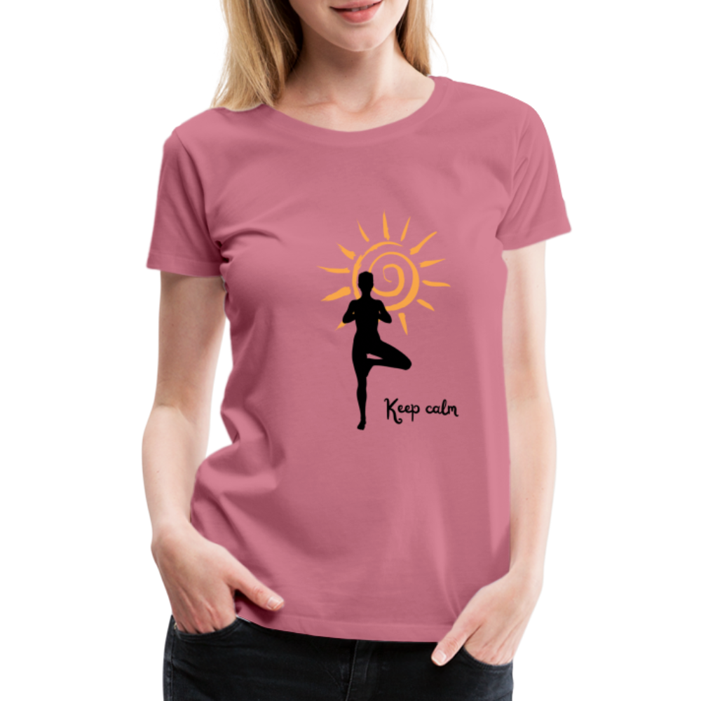 Frauen Premium T-Shirt - Keep calm - Malve