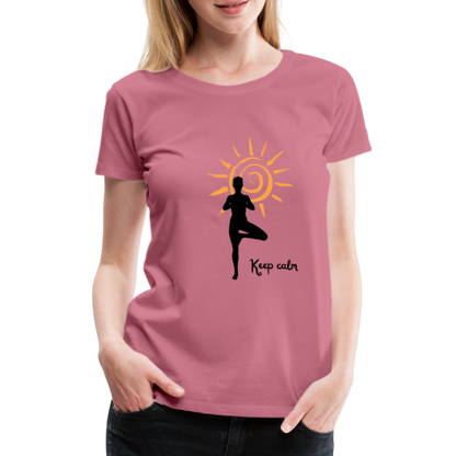 Frauen Premium T-Shirt - Keep calm - Malve