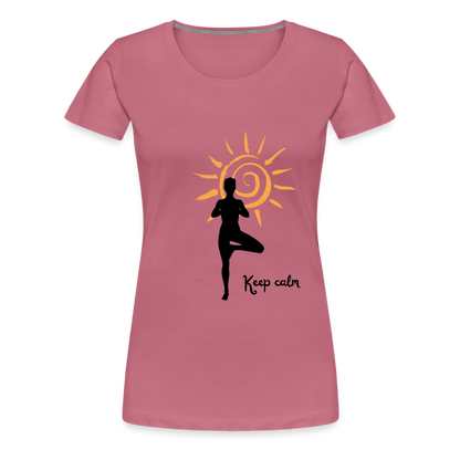 Frauen Premium T-Shirt - Keep calm - Malve