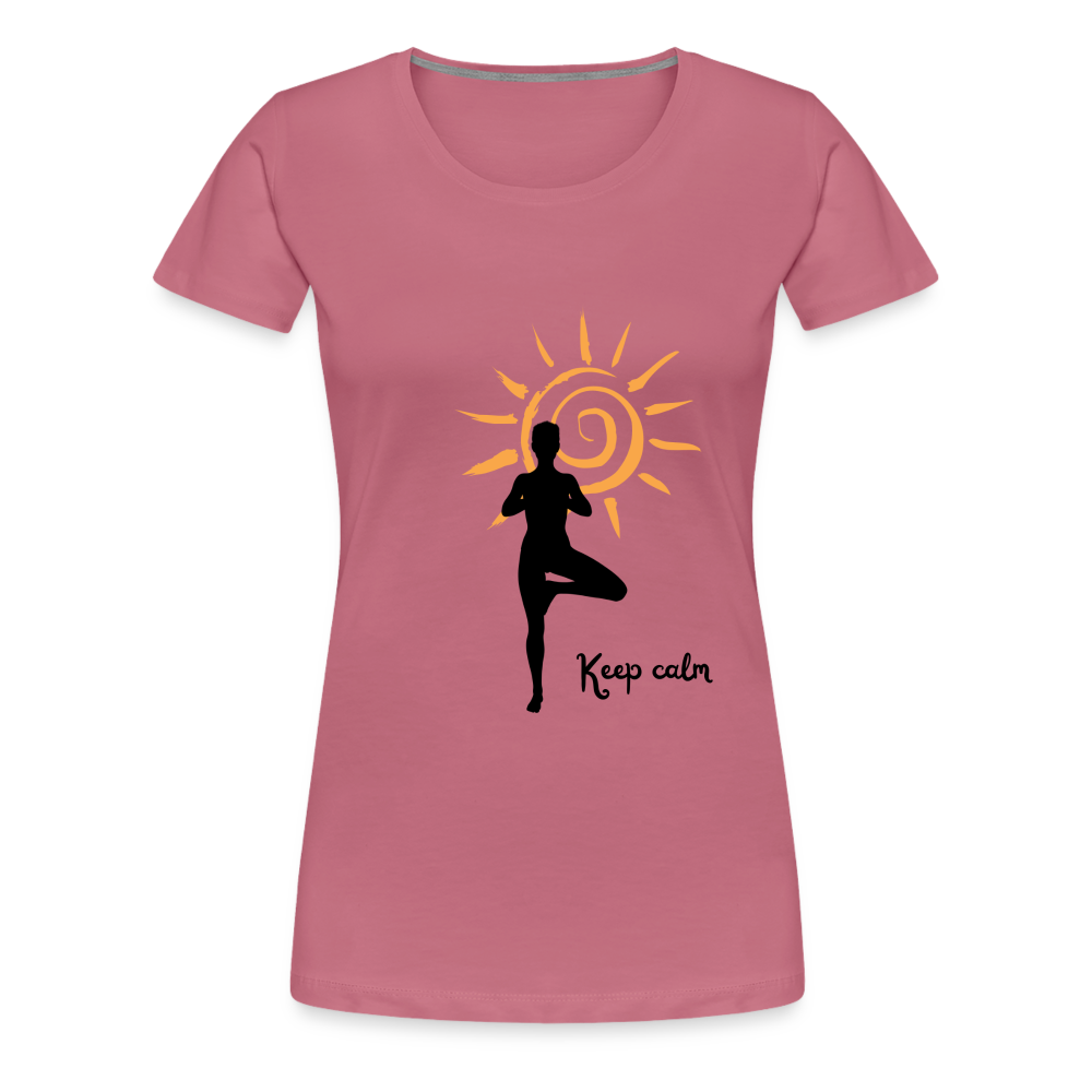 Frauen Premium T-Shirt - Keep calm - Malve