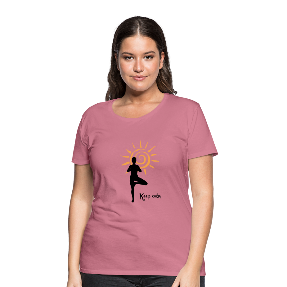 Frauen Premium T-Shirt - Keep calm - Malve