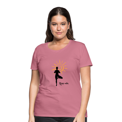 Frauen Premium T-Shirt - Keep calm - Malve