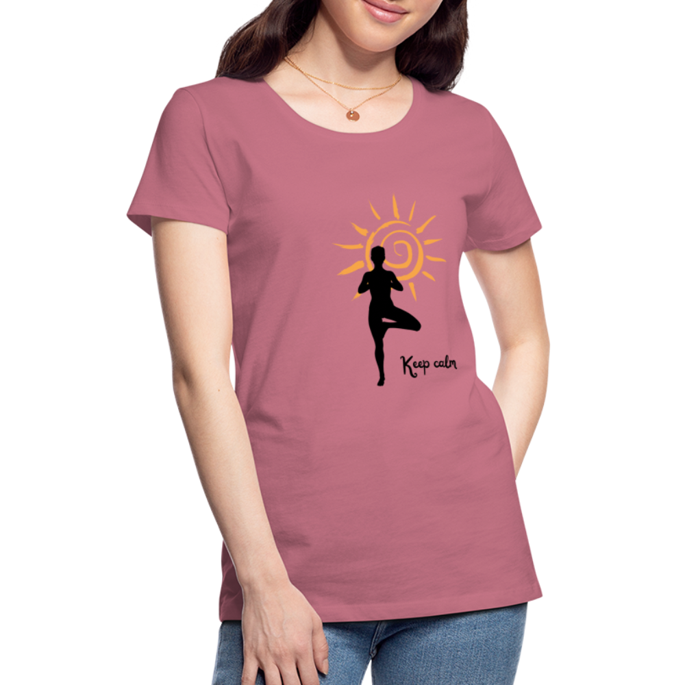 Frauen Premium T-Shirt - Keep calm - Malve