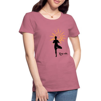 Frauen Premium T-Shirt - Keep calm - Malve