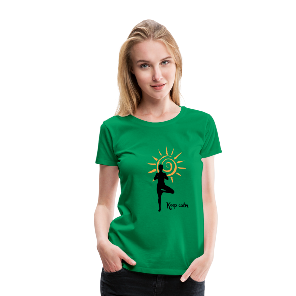 Frauen Premium T-Shirt - Keep calm - Kelly Green