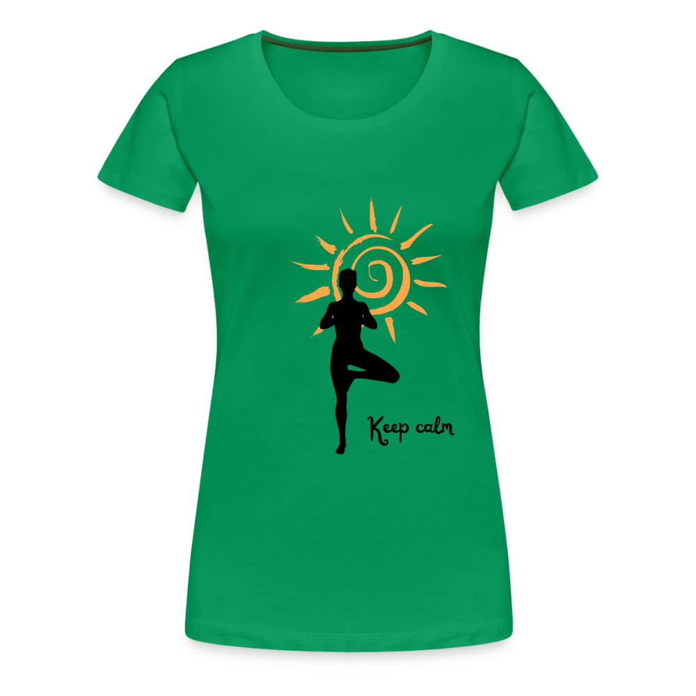 Frauen Premium T-Shirt - Keep calm - Kelly Green