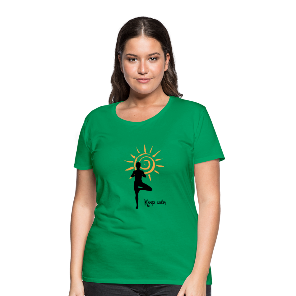 Frauen Premium T-Shirt - Keep calm - Kelly Green