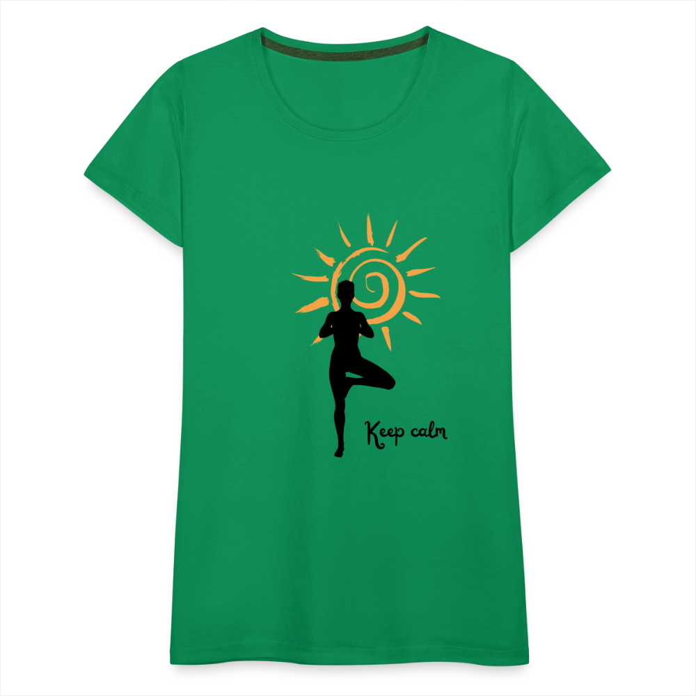 Frauen Premium T-Shirt - Keep calm - Kelly Green