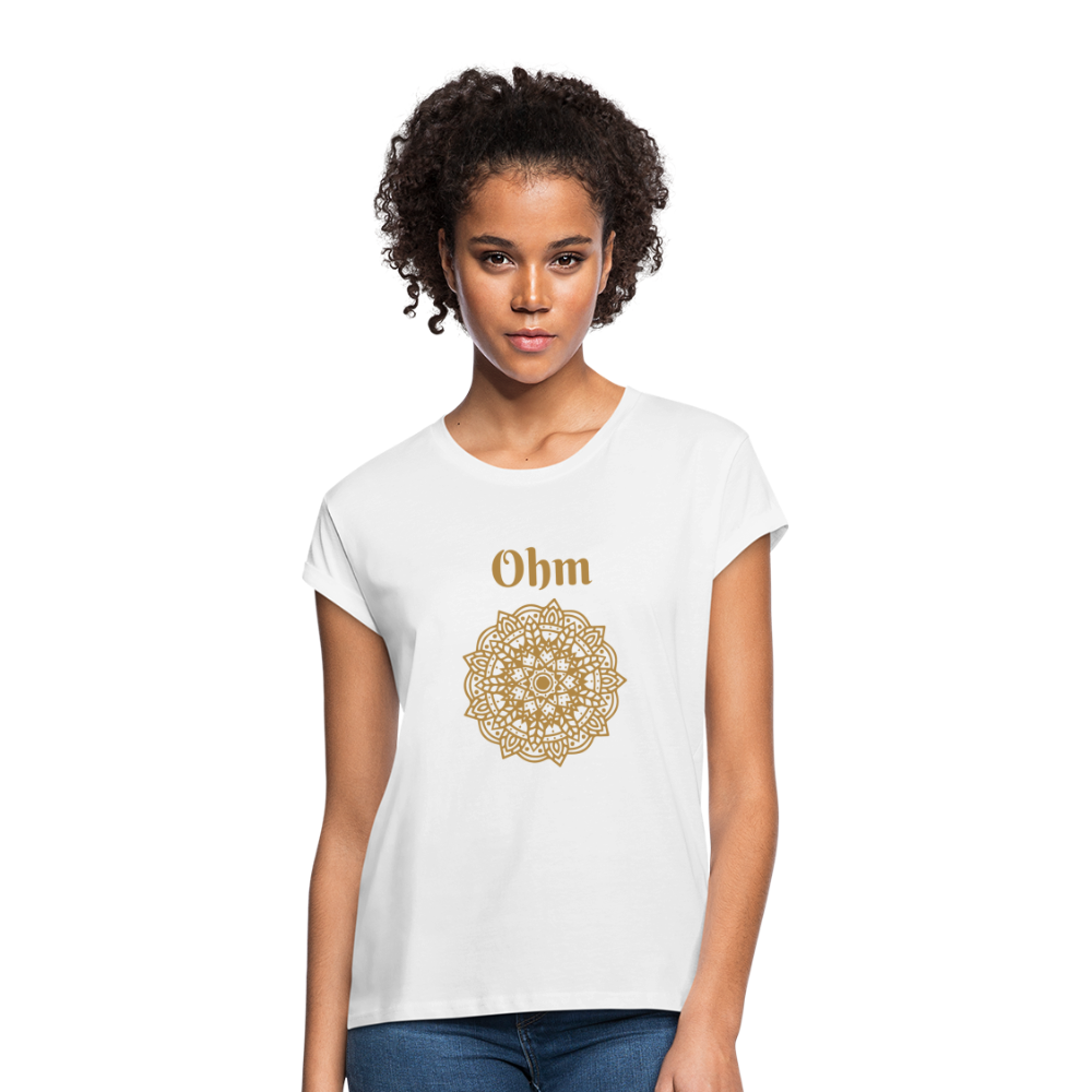 Frauen Oversize T-Shirt - Ohm - weiß