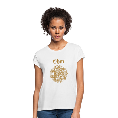 Frauen Oversize T-Shirt - Ohm - weiß