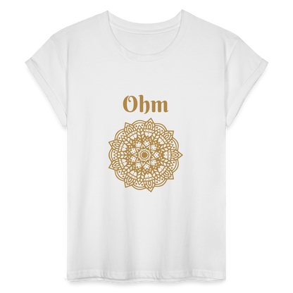 Frauen Oversize T-Shirt - Ohm - weiß