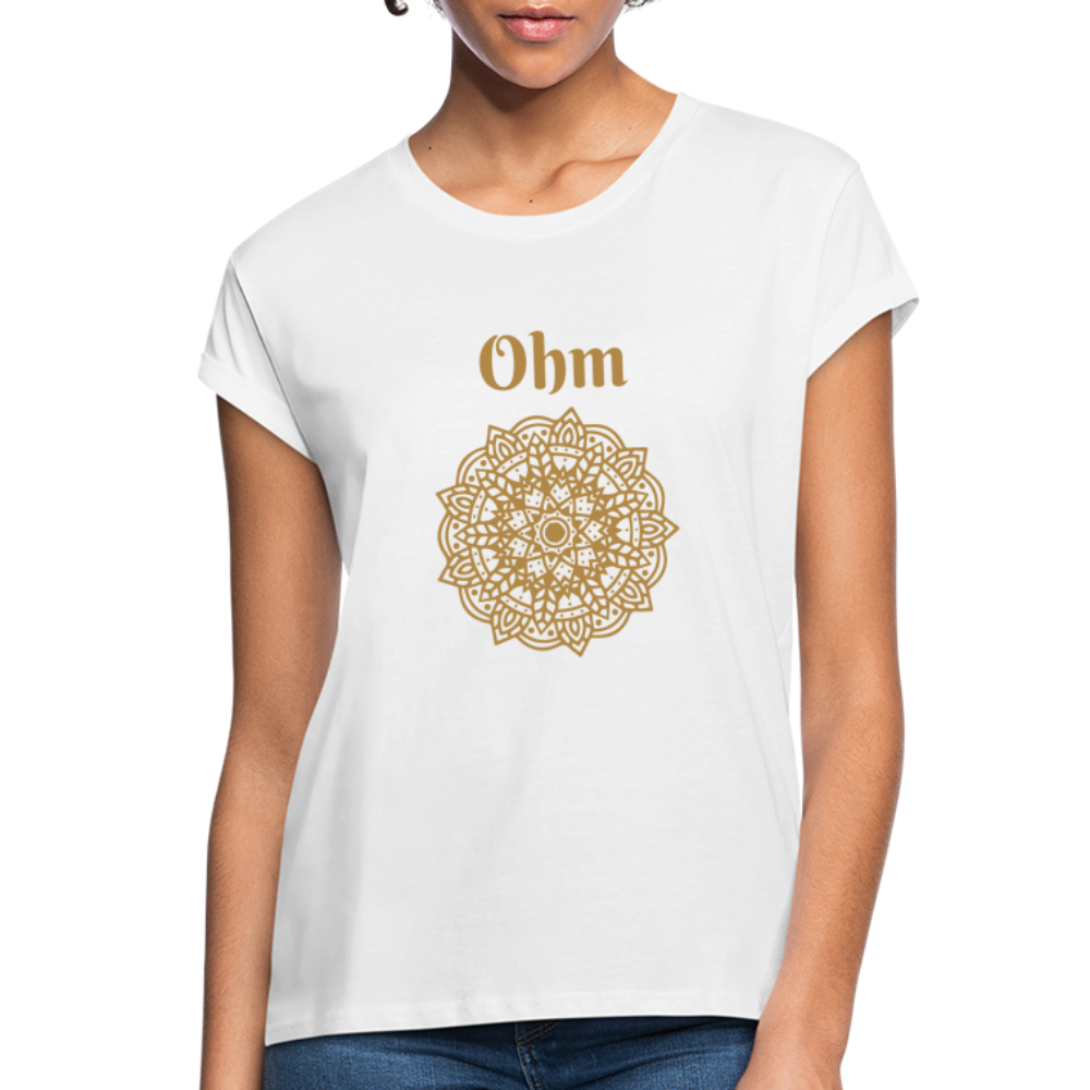 Frauen Oversize T-Shirt - Ohm - weiß