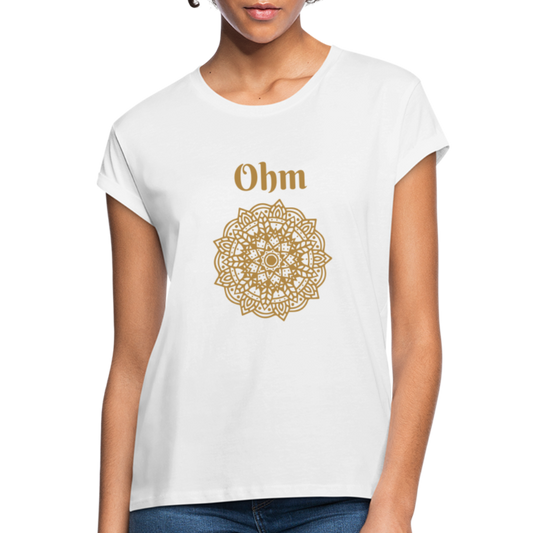 Frauen Oversize T-Shirt - Ohm - weiß