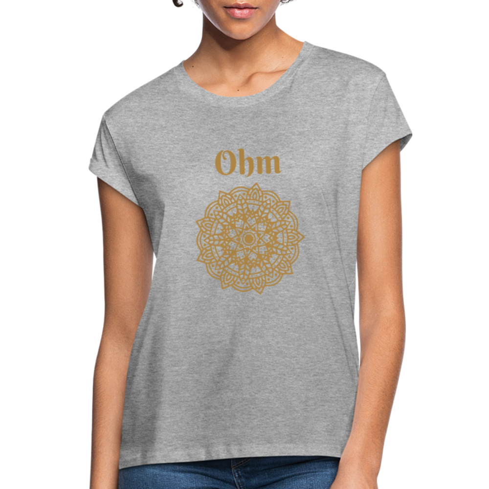 Frauen Oversize T-Shirt - Ohm - Grau meliert