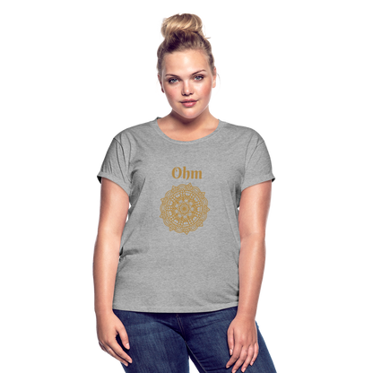 Frauen Oversize T-Shirt - Ohm - Grau meliert