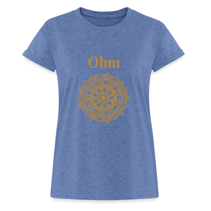 Frauen Oversize T-Shirt - Ohm - Denim meliert