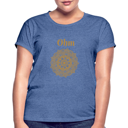 Frauen Oversize T-Shirt - Ohm - Denim meliert