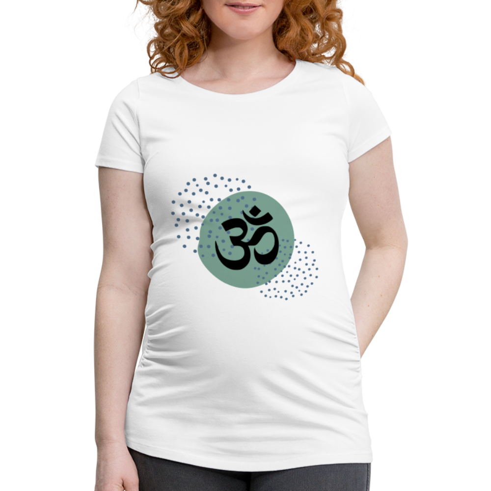 Frauen Schwangerschafts-T-Shirt - Om - weiß