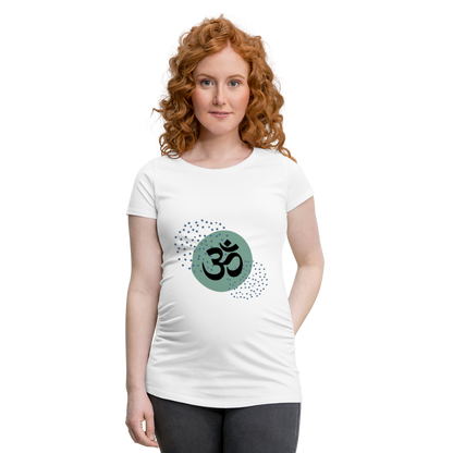 Frauen Schwangerschafts-T-Shirt - Om - weiß