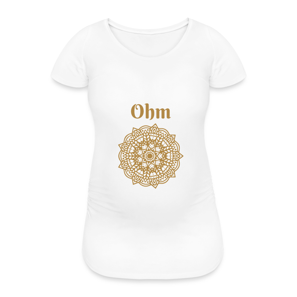 Frauen Schwangerschafts-T-Shirt - Ohm - weiß